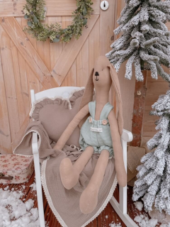 AMAL Handmade mušelínová hračka Zajíček CHARLIE, 78 cm